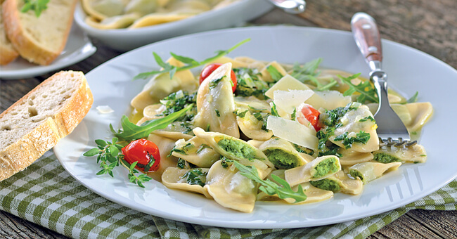 Ravioli leggeri e gustosi? Sono coi ceci e le verdure