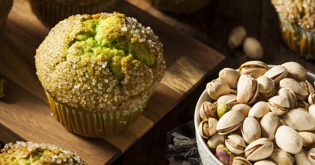 Muffin integrali al pistacchio